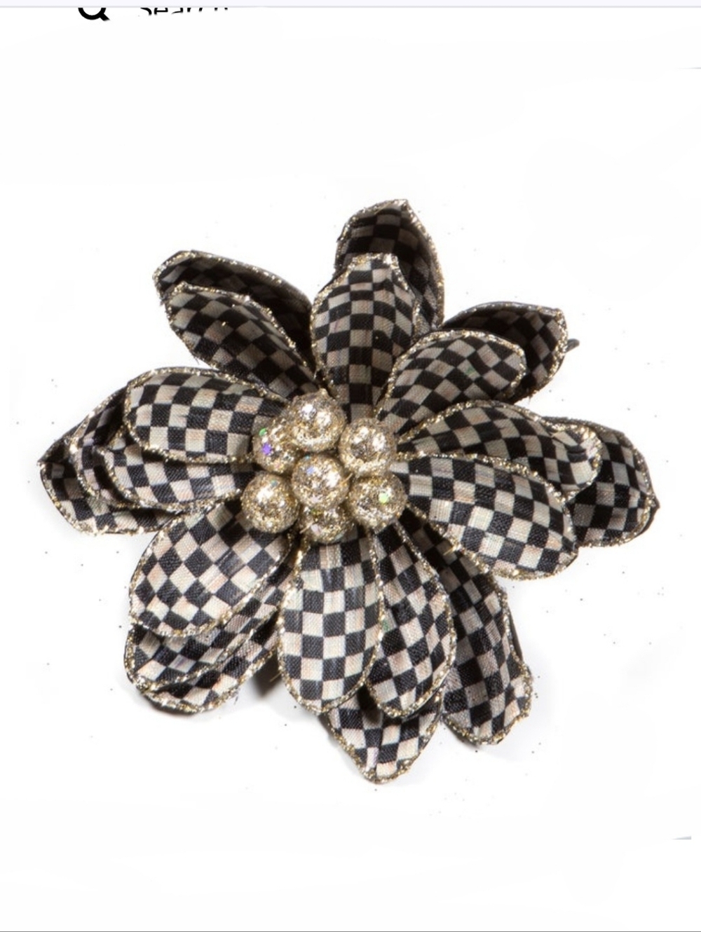 MacKenzie-Childs Courtly Check Flower Clip. NWT